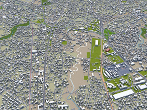 Addis ababa city ethiopia 60km 3D Model