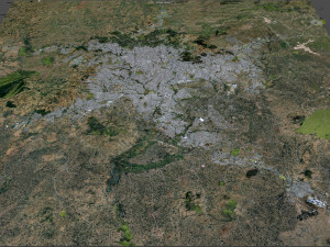 Addis ababa city ethiopia 60km 3D Model