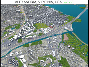 alexandria city virginia usa 20km 3D Model