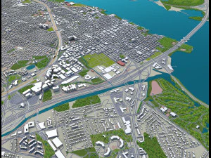 alexandria city virginia usa 20km 3D Model