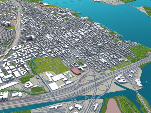 alexandria city virginia usa 20km 3D Model