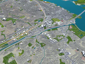 alexandria city virginia usa 20km 3D Model