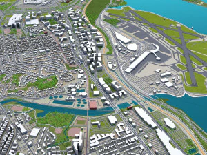 alexandria city virginia usa 20km 3D Model