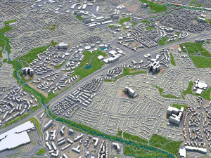 alexandria city virginia usa 20km 3D Model