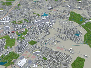 alexandria city virginia usa 20km 3D Model