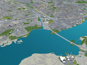alexandria city virginia usa 20km 3D Model