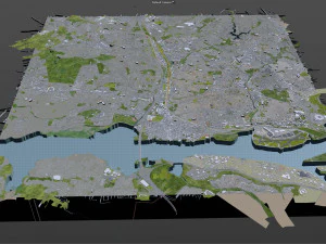alexandria city virginia usa 20km 3D Model