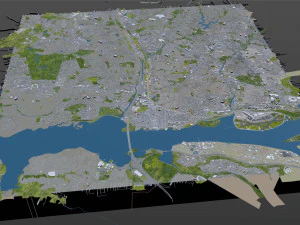 alexandria city virginia usa 20km 3D Model