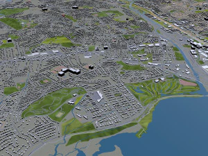 alexandria city virginia usa 20km 3D Model