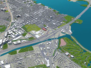 alexandria city virginia usa 20km 3D Model