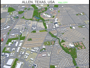 allen city texas usa 20km 3D Model