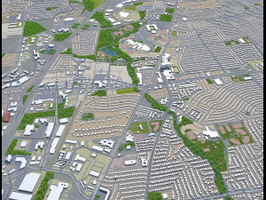 allen city texas usa 20km Modello 3D