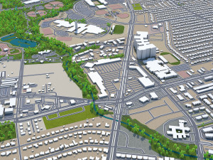 allen city texas usa 20km Modello 3D