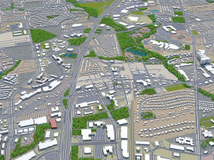 allen city texas usa 20km Modello 3D