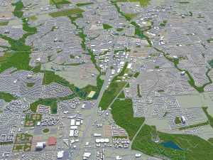allen city texas usa 20km Modello 3D