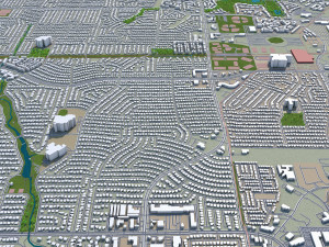 allen city texas usa 20km Modello 3D