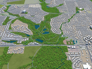 allen city texas usa 20km Modello 3D