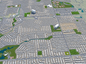 allen city texas usa 20km Modello 3D