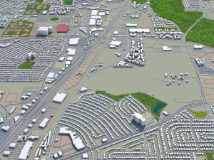 allen city texas usa 20km Modello 3D