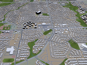 allen city texas usa 20km Modello 3D
