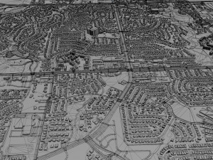 allen city texas usa 20km Modello 3D