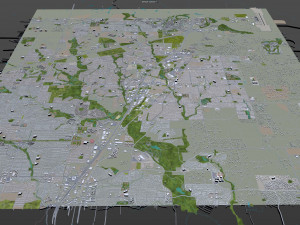 allen city texas usa 20km Modello 3D