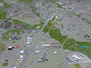 allen city texas usa 20km Modello 3D