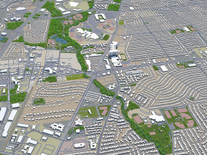 allen city texas usa 20km Modello 3D