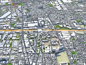 amagasaki city japan 20km 3D Model