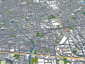amagasaki city japan 20km 3D Model