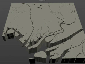amagasaki city japan 20km 3D Model