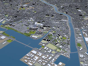 amagasaki city japan 20km 3D Model
