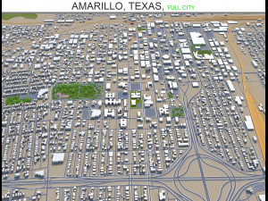 amarillo city texas usa 40km 3D Модель