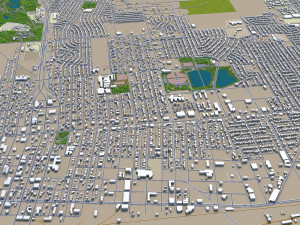 amarillo city texas usa 40km 3D 模型
