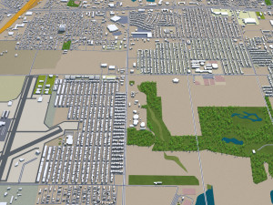 amarillo city texas usa 40km 3D 模型