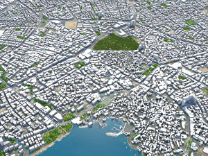 Antalya stad Turkije 30 km 3D Model