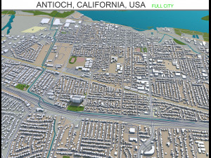 antioch city california usa 30km 3D Model