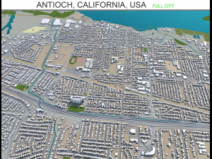antioch city california usa 30km 3D मॉडल