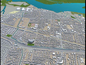 antioch city california usa 30km 3D Model