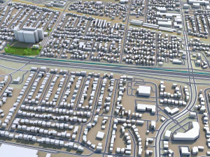 antioch city california usa 30km 3D Model