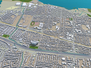antioch city california usa 30km 3D मॉडल