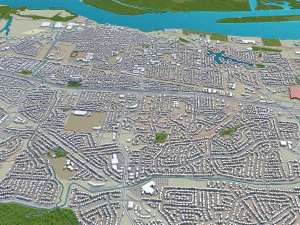 antioch city california usa 30km 3D Model