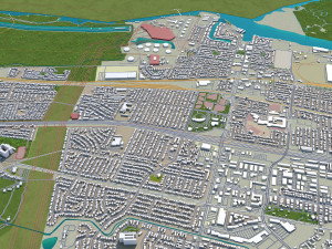 antioch city california usa 30km 3D मॉडल