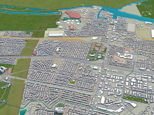 antioch city california usa 30km 3D Model