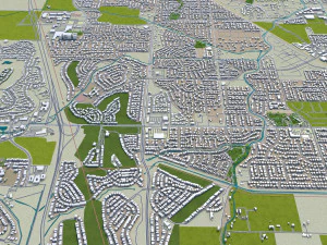 antioch city california usa 30km 3D Model