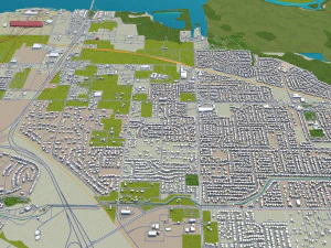 antioch city california usa 30km 3D Model