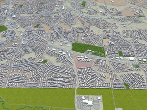 antioch city california usa 30km 3D मॉडल