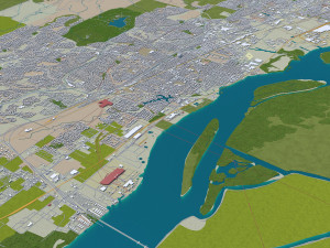 antioch city california usa 30km 3D मॉडल