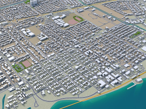 antioch city california usa 30km 3D मॉडल