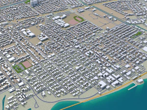 antioch city california usa 30km 3D Model
